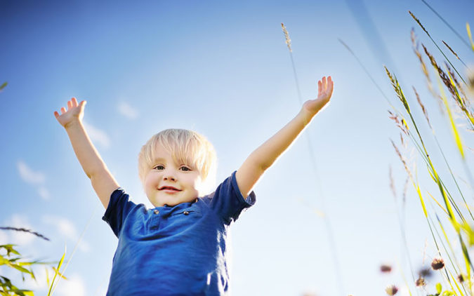 Toddler Playing Outside