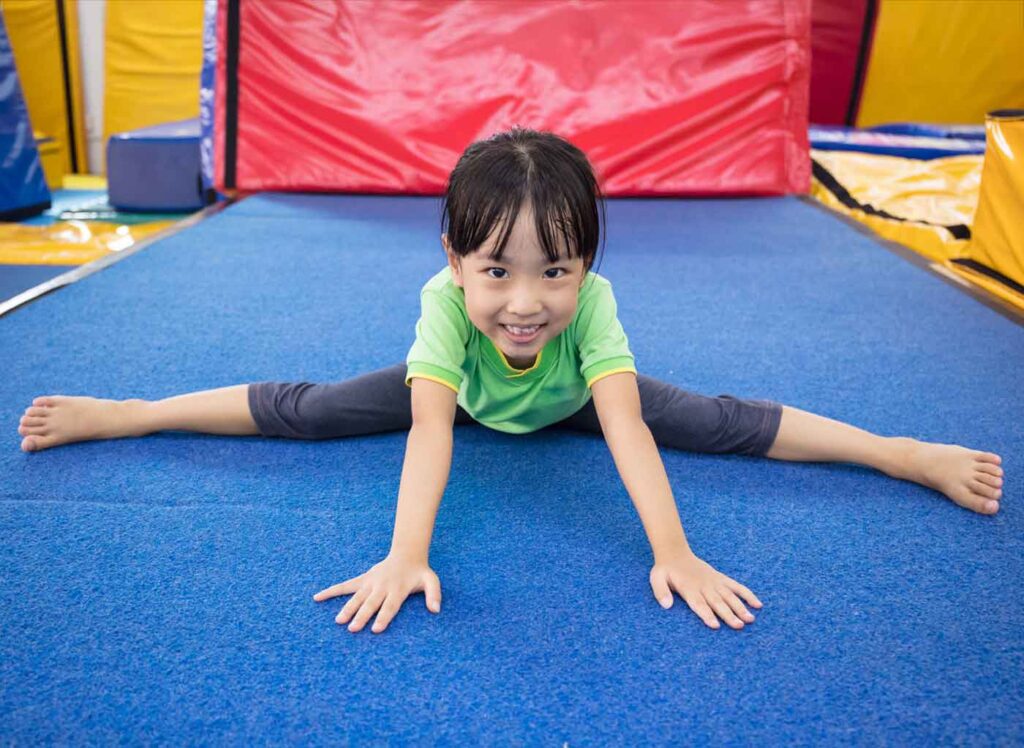 Preschool Age Girl at Gymnastics